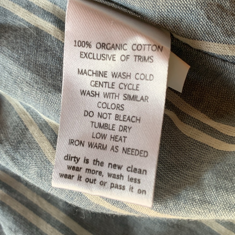 NWT Toad & Co Airbrush Maxi Dress High Tide 100% organic cotton uneven stripe XS - Picture 15 of 17